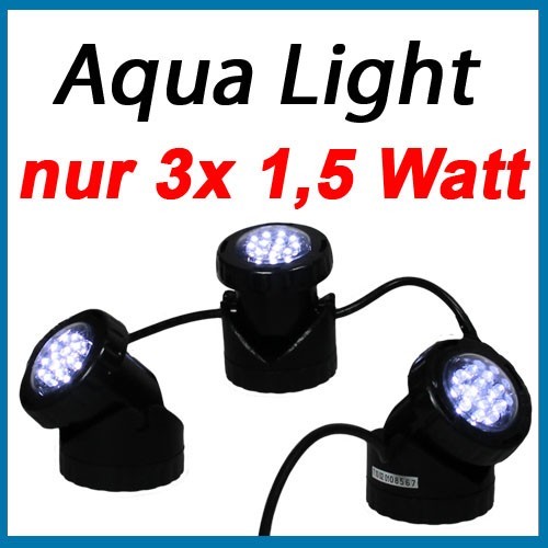 Heissner U 130 3er Set Unterwasserbeleuchtung LED Teich Licht