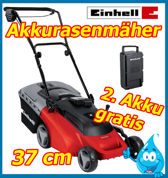 EINHELL RG CM 36V LITHIUM IONEN AKKU Rasenmäher Elektro Mäher + ERSATZ